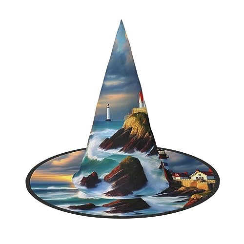 FRESQA Leuchtturm Diamantmalerei, schicker Halloween-Hexenhut für Damen, Top Wahl für das beste Halloween-Kostüm-Ensemble FRESQA Leuchtturm Diamantmalerei, schicker Halloween-Hexenhut für Damen, Top Wahl für das beste Halloween-Kostüm-Ensemble von FRESQA