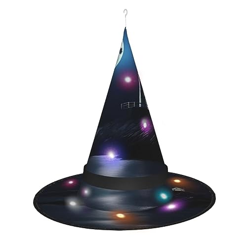 FRESQA Mondschein-Leuchtturm, magisches Halloween-Kostüm-Zubehör mit LED-Lichtern, bequeme Oxford-Stoff-Konstruktion von FRESQA