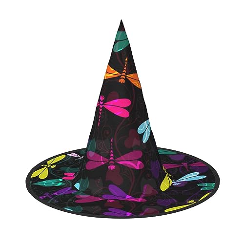FRESQA Niedliche Libelle, stilvolles Hexenhut für Damen, Kostüm für Halloween, Halloween, Partyhut von FRESQA