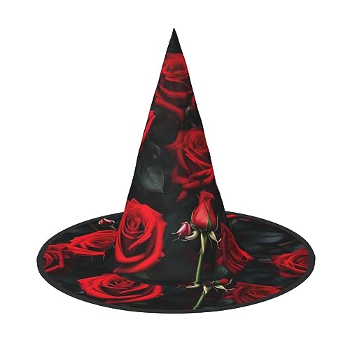 Stilvoller Hexenhut für Damen, Rosenblüte, Kostüm für Halloween, Halloween, Partyhut von FRESQA