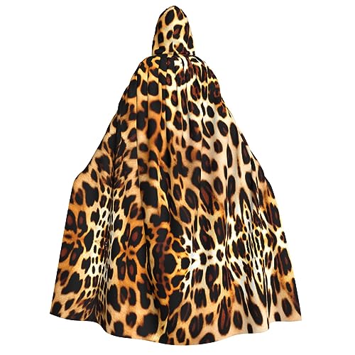 FRGMNT Herren-Kapuzenumhang mit Leopardenmuster, Cosplay-Kostüm, Umhang für Halloween, Kapuzenuniform von FRGMNT