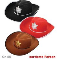 FRIES 38290 Cowboyhut, sortierte Farben, Gr. 55 cm von FRIES