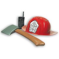 FRIES 93141 Feuerwehrset, 3-tlg. (Helm, Axt, Walkie-Talkie) von FRIES