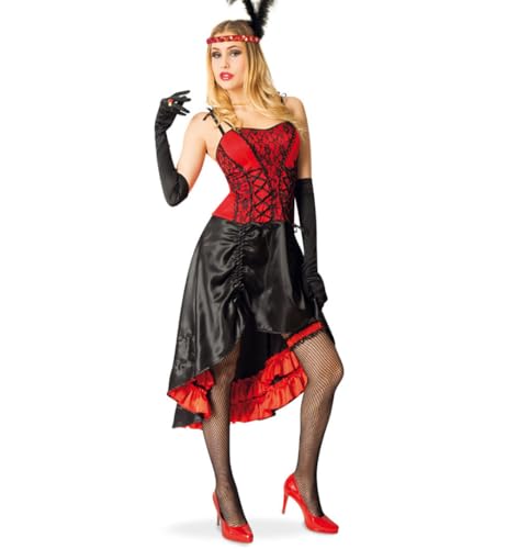 FRIES Cancan Kostüm Damen Saloonlady Moulinrouge Kleid Saloongirl Damenkostüm von FRIES