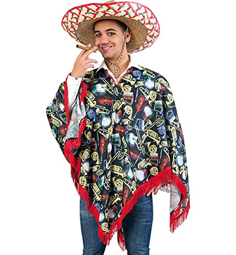 Unbekannt Musik Poncho Schlager Instrumente Kostüm Umhang Unisex Unbekannt Musik Poncho Schlager Instrumente Kostüm Umhang Unisex von FRIES