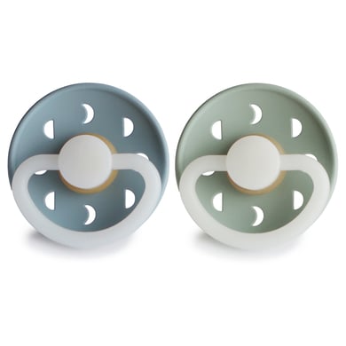 FRIGG Nachtschnuller Moon Phase 2er Set 0-6 Monate Blue / Sage FRIGG Nachtschnuller Moon Phase 2er Set 0-6 Monate Blue / Sage von FRIGG