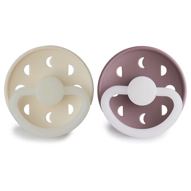 FRIGG Nachtschnuller Moon Phase 2er Set 6-18 Monate Cream /Twilight Mauve FRIGG Nachtschnuller Moon Phase 2er Set 6-18 Monate Cream /Twilight Mauve von FRIGG