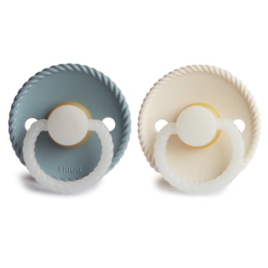 FRIGG Nachtschnuller Silikon Rope Blue / Cream 0-6 Monate FRIGG Nachtschnuller Silikon Rope Blue / Cream 0-6 Monate von FRIGG