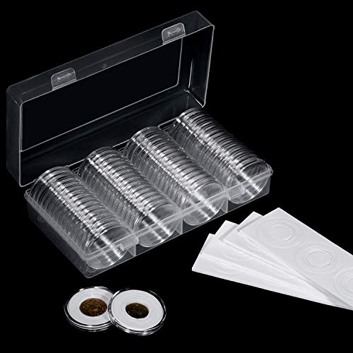 41 mm Münzkapseln, mit Schaumstoffdichtung und Kunststoff-Aufbewahrungsbox, für Münzsammlung 41 mm Münzkapseln, mit Schaumstoffdichtung und Kunststoff-Aufbewahrungsbox, für Münzsammlung von FRIMOONY