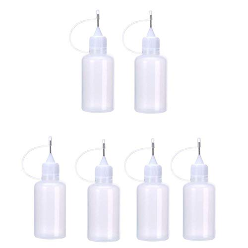 FRLUYNG 6 Flaschen Kleber mit Nadelspitze - 30 ml - leere Kleberflasche zum Auftragen präziser Mengen auf DIY Quill Kleber - Weiß FRLUYNG 6 Flaschen Kleber mit Nadelspitze - 30 ml - leere Kleberflasche zum Auftragen präziser Mengen auf DIY Quill Kleber - Weiß von FRLUYNG