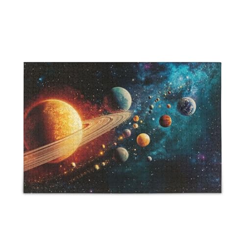 500 Teile Puzzles für Erwachsene Herausforderndes Lustiges Familienpuzzle Perfekt für Spieleabende, Sonnensystem von FRODOTGV