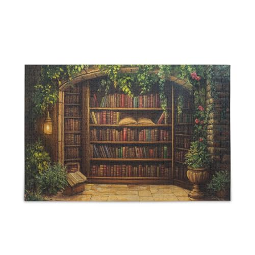 500 Teile Puzzles für Erwachsene für Entspannung und Familienspaß, Schatzsuche Bücherregal von FRODOTGV