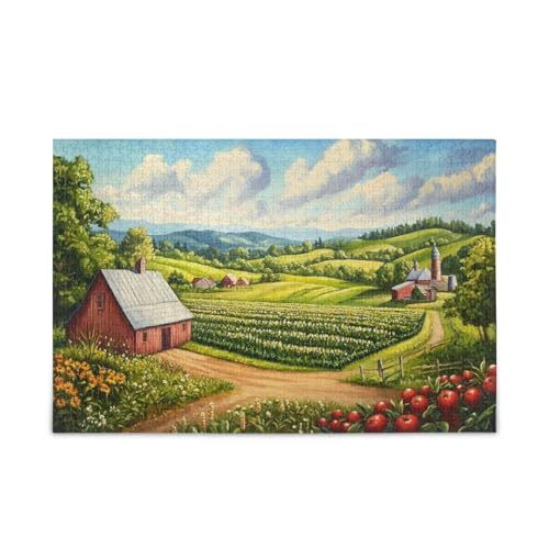 500-teiliges Puzzle für Erwachsene, herausforderndes Puzzle, perfekt für Spieleabende, Bauernhoffrisch von FRODOTGV