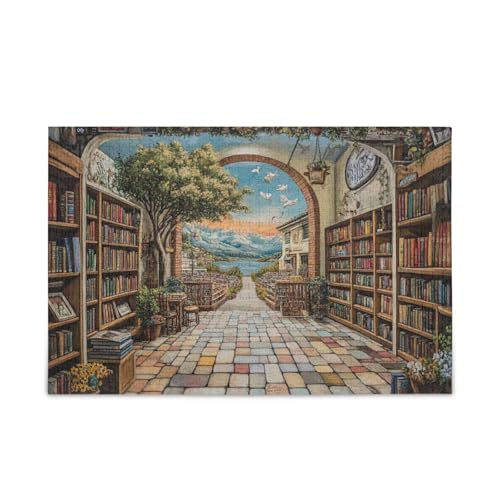 A Day at The Bookstore 500 Teile Puzzle für Erwachsene Impossible Hard Hard Hard Challenging Puzzle von FRODOTGV