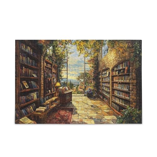 A Day at The Bookstore Puzzle für Erwachsene Impossible Puzzle 500 Teile von FRODOTGV