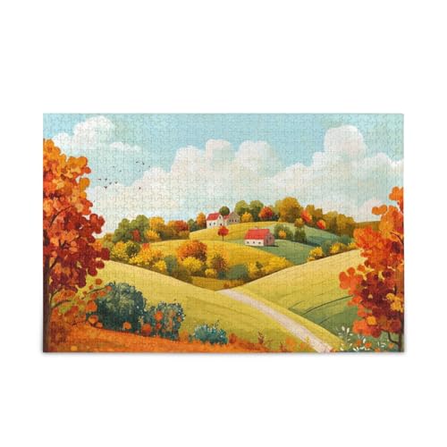 Autumn Farmlands Puzzle Puzzles für Erwachsene, 500 Teile, herausforderndes Spielspielzeug von FRODOTGV