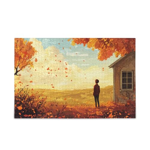 Autumn Solitude Puzzle für Erwachsene Großes Puzzlespiel 500 Teile von FRODOTGV