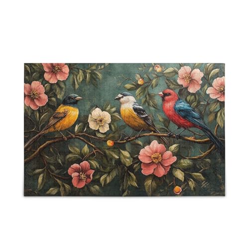 Birds & Blooms Puzzles für Erwachsene für Entspannung und Familienspaß, 500 Teile von FRODOTGV