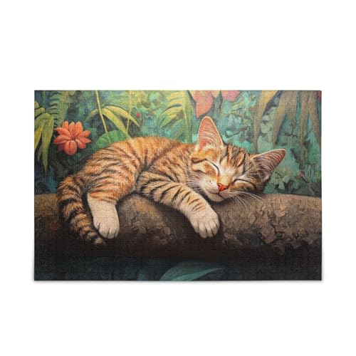 Cat Nap 500-teiliges Puzzle, herausforderndes Spiel von FRODOTGV