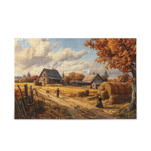 Country Life Holzpuzzle für Erwachsene, Freunde, Familie, Aktivität, Spielabende, Geschenke, 500 Teile von FRODOTGV