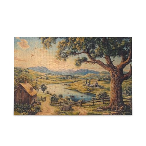 Country Life Unique Jigsaw Puzzles Impossible Difficult Challenging Family Puzzle 500 Pieces von FRODOTGV