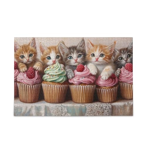 Cupcake Kittens 500 Teile Puzzle für Entspannung und Familienspaß von FRODOTGV