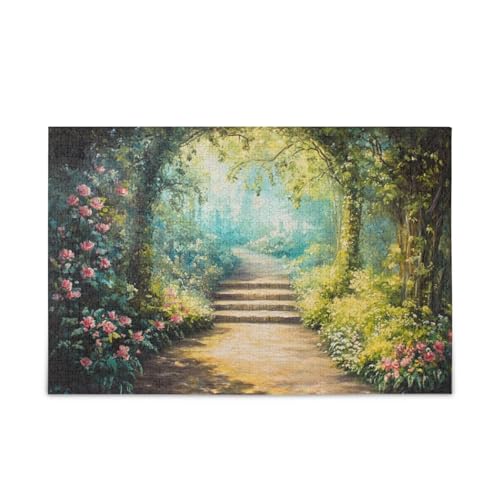 Gartenweg-Puzzles für Erwachsene, 500 Teile, herausfordernd, lustiges Familienpuzzle, perfekt für Spieleabende von FRODOTGV