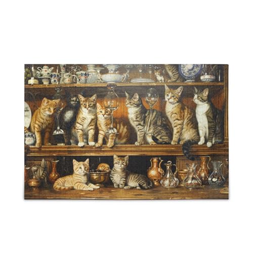 Kabinettkatzen 500 Teile Puzzles für Erwachsene Familie Dekoration Puzzle von FRODOTGV
