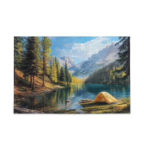 Lakeside Camping 500 Teile Puzzle für Erwachsene Impossible Hard Hard Hard Challenging Puzzle von FRODOTGV