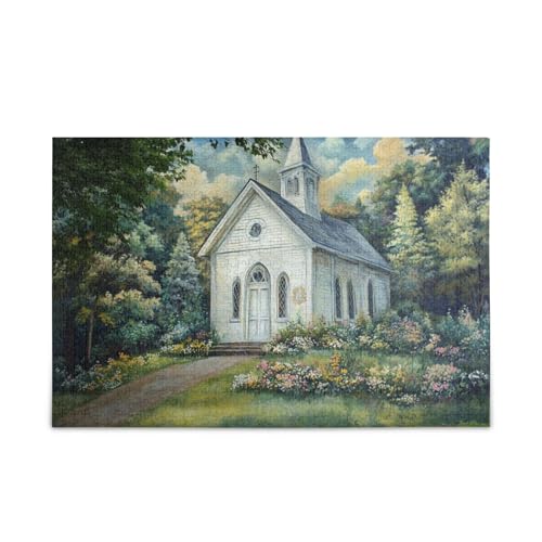 Little White Chapel Puzzles für Erwachsene, perfekt für Spieleabende, 500 Teile von FRODOTGV