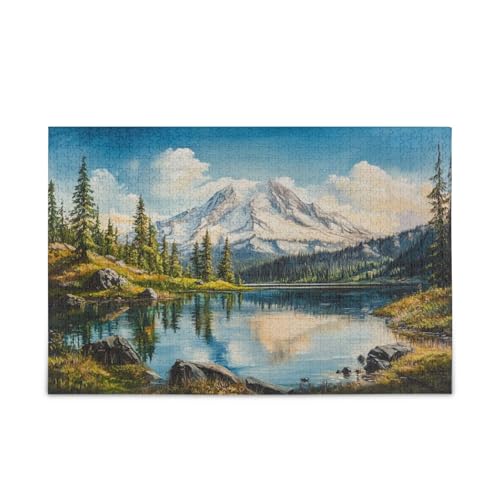 Mount Rainier Unique Jigsaw Puzzles Impossible Hard Difficult Challenging Puzzle 500 Pieces von FRODOTGV