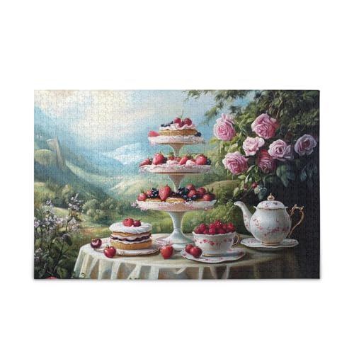 Nachmittagstee-Puzzle für Erwachsene, 500 Teile, Freunde, Familie, Aktivität, Spielabende, Geschenke von FRODOTGV