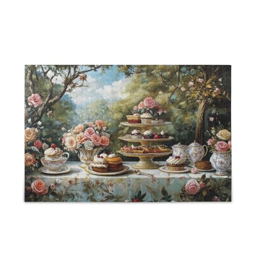 Nachmittagstee-Puzzle für Erwachsene, 500 Teile, herausforderndes und pädagogisches Meisterwerk-Puzzle von FRODOTGV