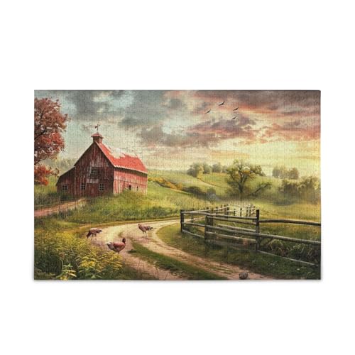 Old Country Farmhouse Puzzle, 500 Teile, herausforderndes Spielspielzeug von FRODOTGV