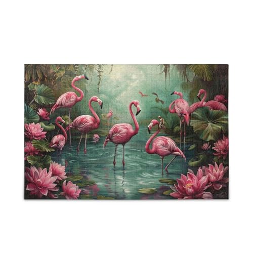 Pink Flamingo 500 Teile Puzzle für Erwachsene hart unmöglich schwierig herausforderndes Familienpuzzle von FRODOTGV