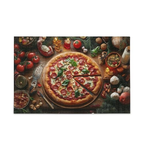 Pizza Puzzles für Erwachsene 500 Teile Einzigartig Schwierig und Herausforderung von FRODOTGV