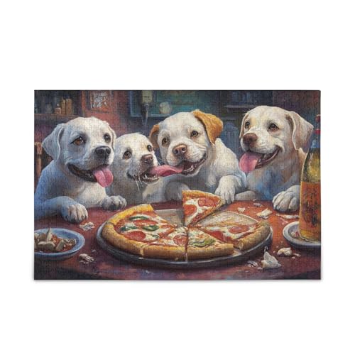 Pizza Time Pups 500 Teile Einzigartige Puzzles Hard Impossible Schwierig Herausforderndes Familienpuzzle von FRODOTGV