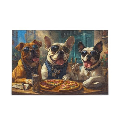 Pizza Time Pups 500 Teile Puzzle für Erwachsene Familienspiel von FRODOTGV