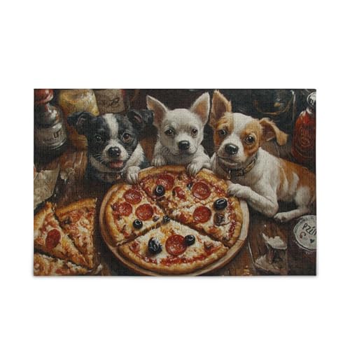 Pizza Time Pups Puzzles für Erwachsene für Entspannung und Familienspaß, 500 Teile von FRODOTGV