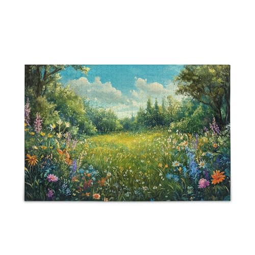Playtime in The Meadow 500 Teile Puzzle für Erwachsene, herausforderndes Puzzle, perfekt für Spielabende von FRODOTGV