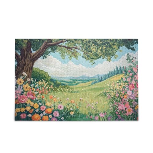 Playtime in The Meadow 500 Teile Puzzle für Erwachsene, herausforderndes Puzzle, perfekt für Spielabende von FRODOTGV