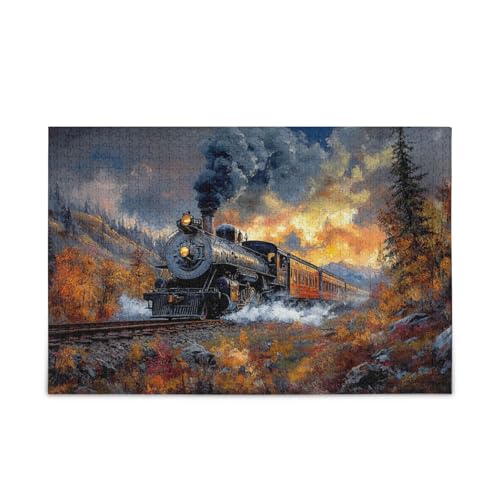 Racing The Train Jigsaw Puzzles Family Decoration Puzzle 500 Pieces von FRODOTGV
