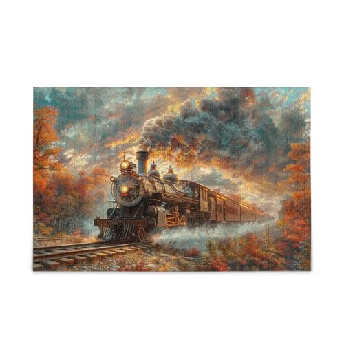 Racing The Train Puzzles für Erwachsene Familie Puzzle für Frauen Männer 500 Teile von FRODOTGV