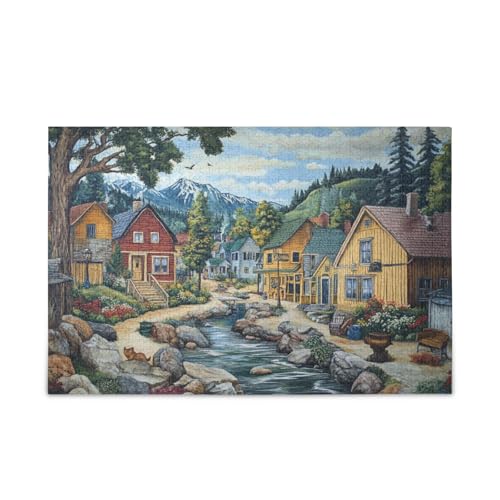 Sleepy Town West 500 Teile Puzzles für Erwachsene für Entspannung und Familienspaß von FRODOTGV
