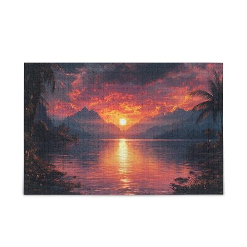 Sonnenuntergang-Puzzle, 500 Teile, perfekt für Spieleabende von FRODOTGV