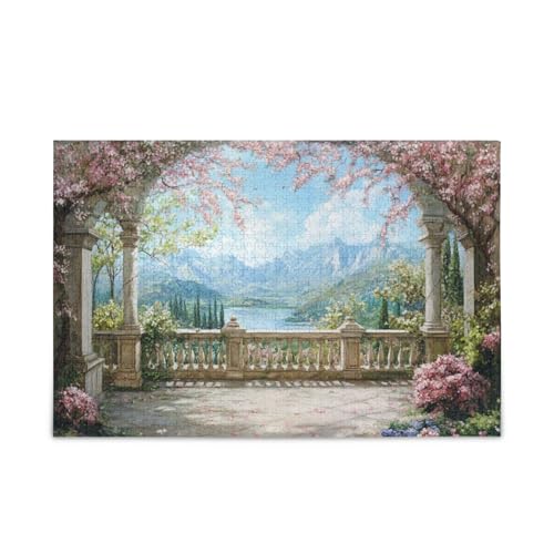Spring Terrace Puzzles für Erwachsene 500 Teile für Entspannung und Familienspaß von FRODOTGV