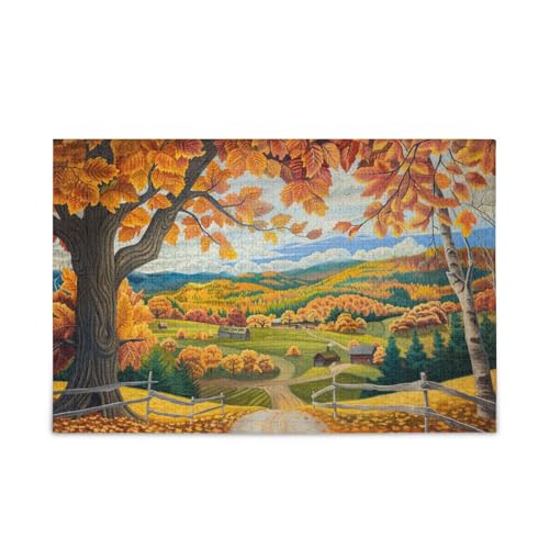 Vermont Maple Tree Tappers Holzpuzzle für Erwachsene zur Entspannung und Familienspaß, 500 Teile von FRODOTGV