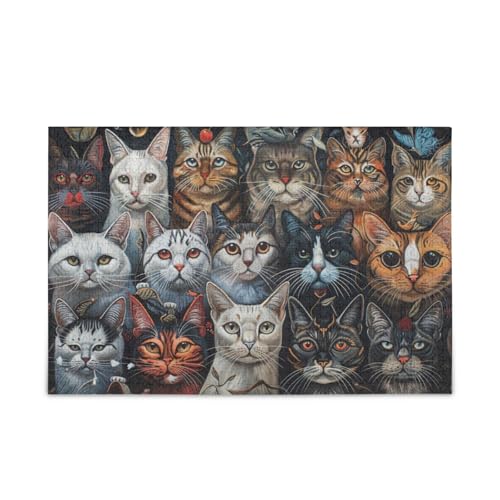 Zusammenbau von Katzen Puzzle Impossible Puzzle 500 Teile von FRODOTGV