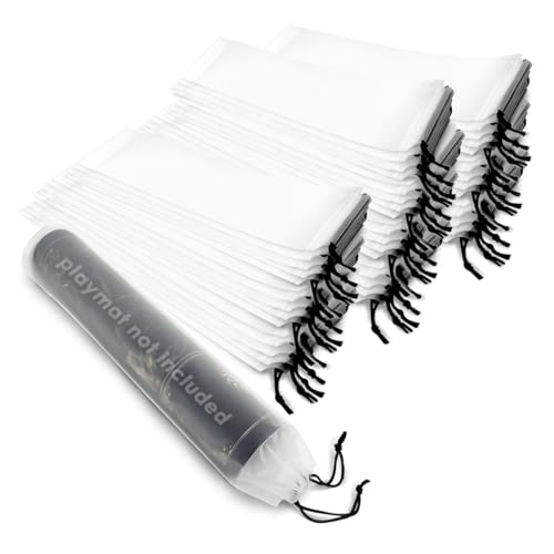 Playmat Tasche für TCG - 50 Stück wasserdichte mattierte weiße Polyethylen-Aufbewahrungstaschen, wiederverwendbare Reisetasche für Sammelkartenspiel-Matten, große tragbare Gaming-Matten-Hüllen Playmat Tasche für TCG - 50 Stück wasserdichte mattierte weiße Polyethylen-Aufbewahrungstaschen, wiederverwendbare Reisetasche für Sammelkartenspiel-Matten, große tragbare Gaming-Matten-Hüllen von FROGIGO
