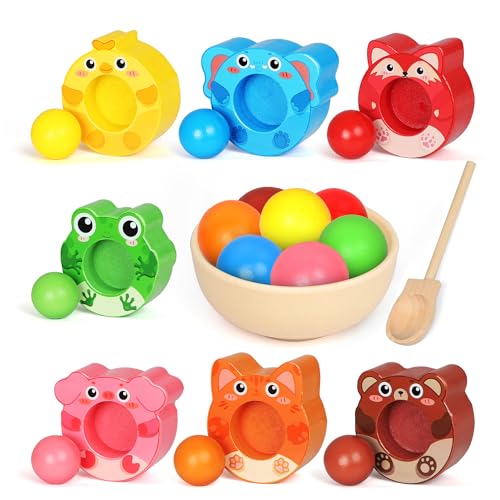 FROGZOOM Montessori Spielzeug ab 3 4 5 Jähre, Holzspielzeug Weihnachten Geschenke für Jungen Mädchen 3 Jähre 4 Jähre, Farbsortierung Motorikspielzeug für 3+ Jähre, Kinder Adventskalender Füllung FROGZOOM Montessori Spielzeug ab 3 4 5 Jähre, Holzspielzeug Weihnachten Geschenke für Jungen Mädchen 3 Jähre 4 Jähre, Farbsortierung Motorikspielzeug für 3+ Jähre, Kinder Adventskalender Füllung von FROGZOOM